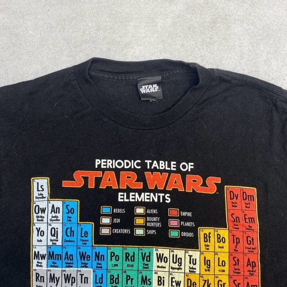 Periodic Table of Star Wars Graphic Tee Thrifted Vintage Style Size M - Picture 9 of 10